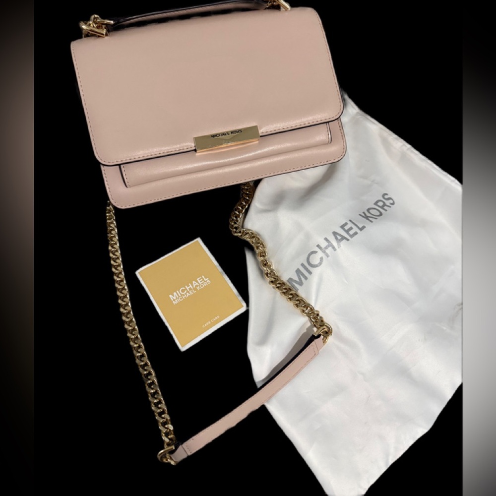 Michael Kors Leather Crossbody Bag – Blush Pink